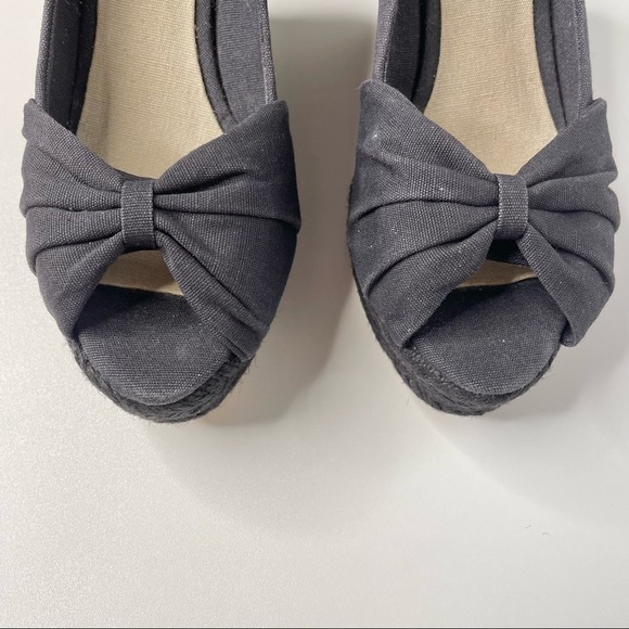 Mango Linen Platform Espadrille Wedge Sandals 37 - Picture 5 of 10